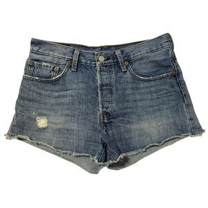 Levi's 501 Original Women's 27 High-Rise Distressed Jean Denim Shorts